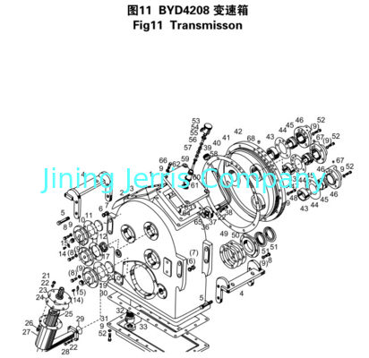 Shantui SL30W Wheel loader parts BYD4208 Transmission Box assembly