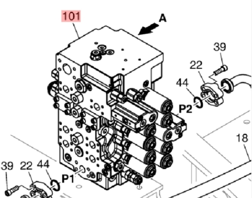 DOOSAN DX220LCA excavator main control valve 410105-01468G 410105-01468A 410105-01468B