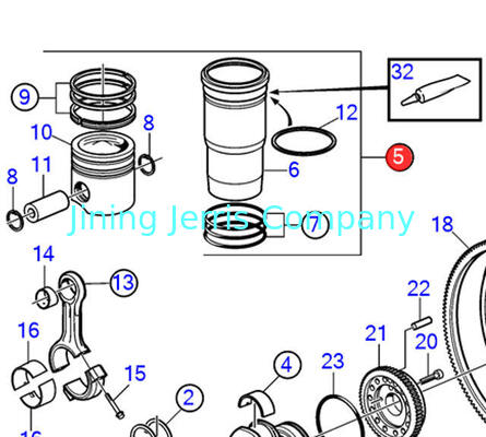 Cylinder Sleeve VOE20737361 Liner 20737361 Liner Kit 22302058 Suitable for VOLV.O D16 D16E Engine