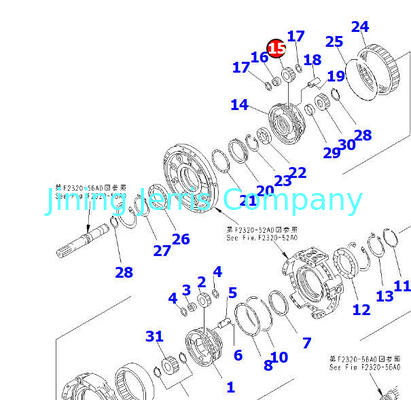 Bulldozer Spare Parts GEAR 14X-15-12410 for Komatsu Parts D61EX D61PX D65EX D65PX D68ESS D85ESS